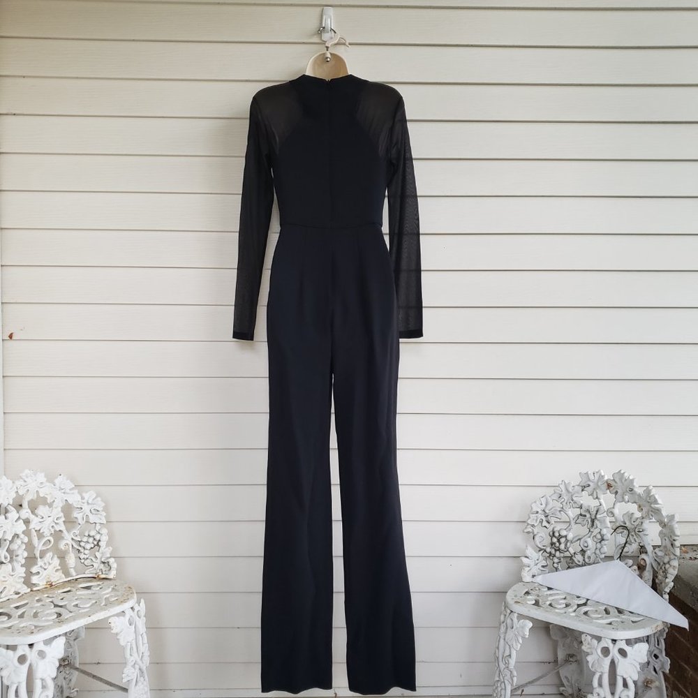 Cushnie Et Ochs Black Jumpsuit with Sheer Sleeves Like new - Picture 3 of 14